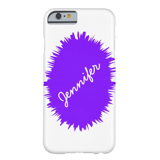 iPhone 6 Case, White and Purple, Personalized Case-Mate iPhone Case (Back)