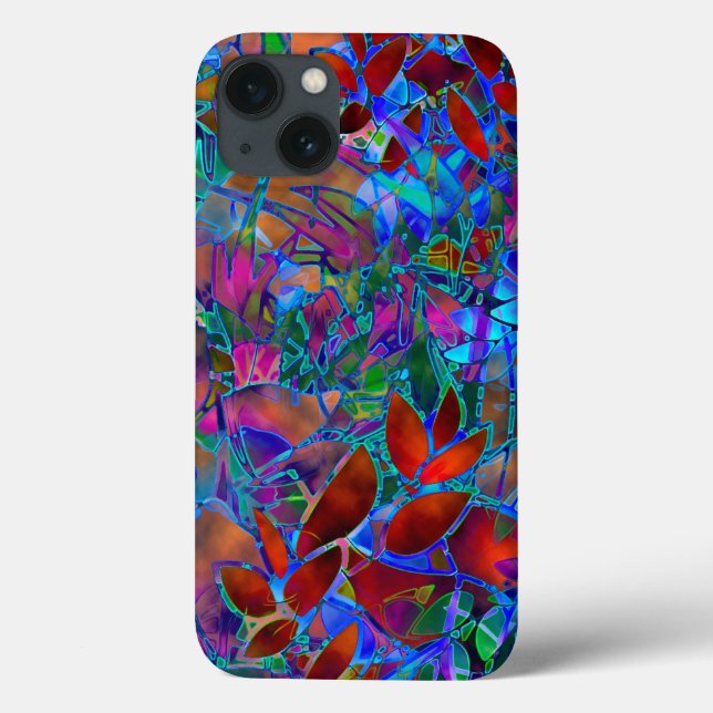 iPhone 6 Coque Tough Floral Abstrait verre (Verso)