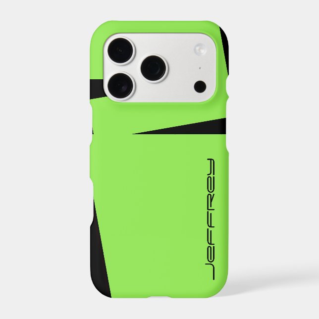 iPhone 6 Plus Case Neon Green & Black, Personalize (Back)