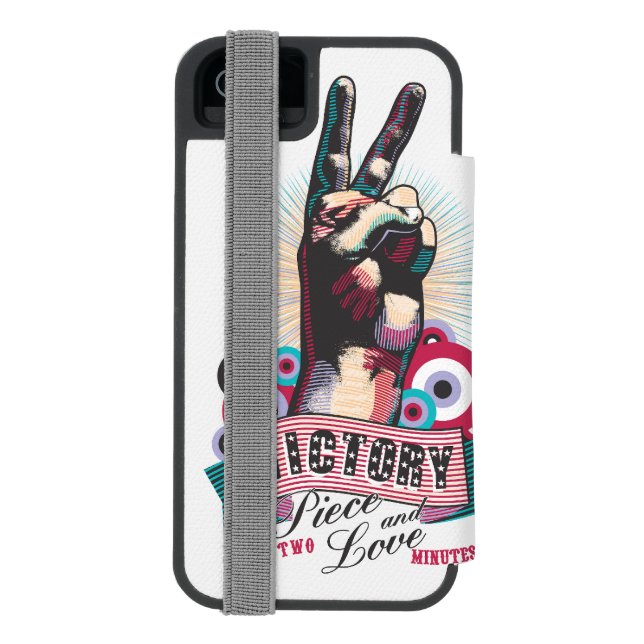 iPhone 6 Wallet Case Victory Peace & Love Pop-Art Incipio iPhone Wallet Case (Folio Back)