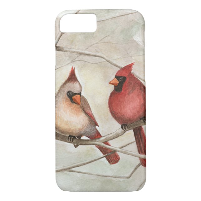 iPhone 7/8 Red Cardinals Custom Slim Case (Back)