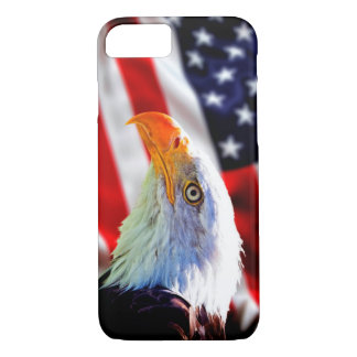 iPhone 7 case - Bald eagle on american flag