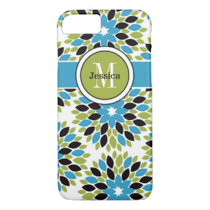 iPhone 7 Case   Floral   Blue, Green, White