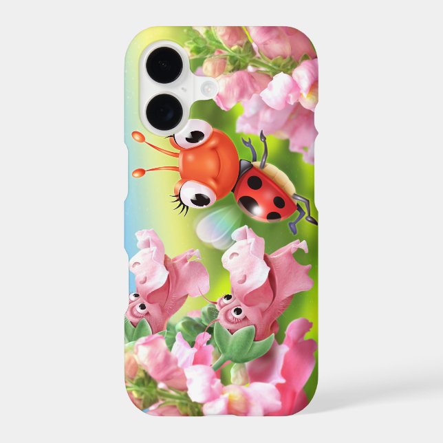 iPhone 7 case Ladybug friendly Snap Dragons (Back)