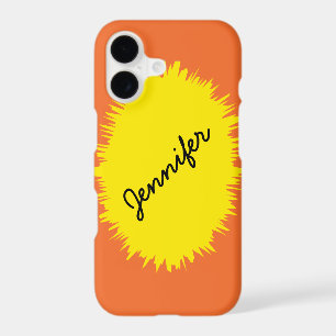 iPhone 7 Case, Orange and Yellow, Personalized