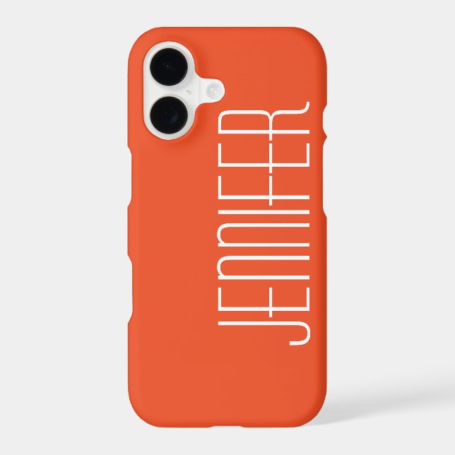 iPhone 7 Case, Orange, Personalized (Back)