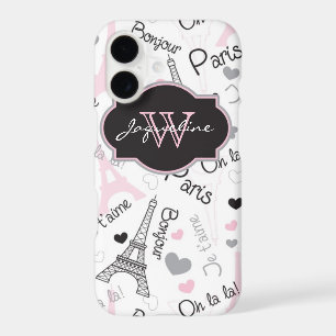 iPhone 7 Case Paris Eiffel Tower Hearts