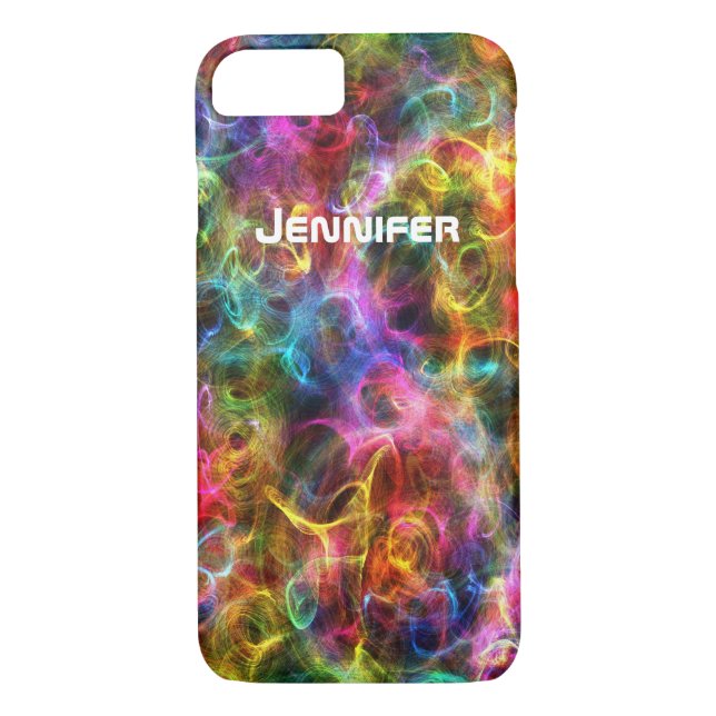 iPhone 7 Case | Rainbow Lights | Personalized (Back)