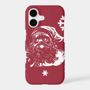 iPhone 7 Case Santa Claus Snowflakes Christmas red