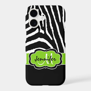 iPhone 7 Case Zebra Stripes Lime Green