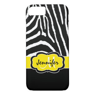 iPhone 7 Case Zebra Stripes Yellow