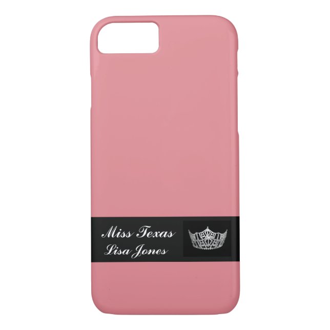 iPhone 7 Coque Pageant Nom Couronne & Personnalisé (Dos)