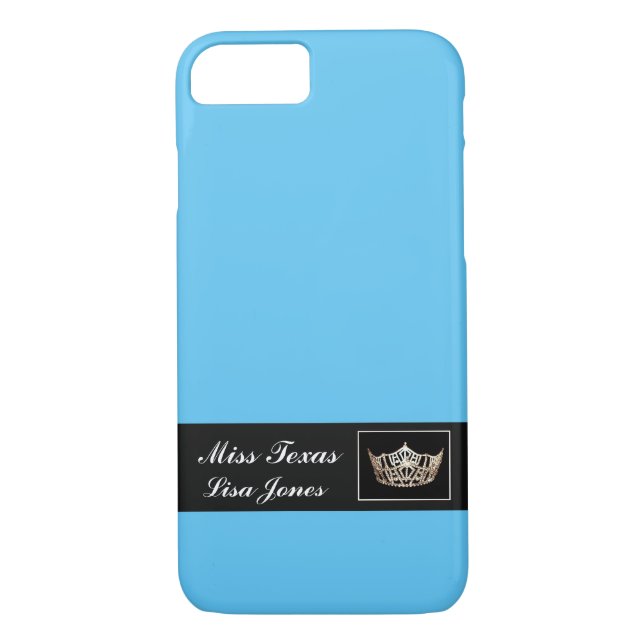 iPhone 7 coque Pageant Nom Couronne & Personnalisé (Dos)