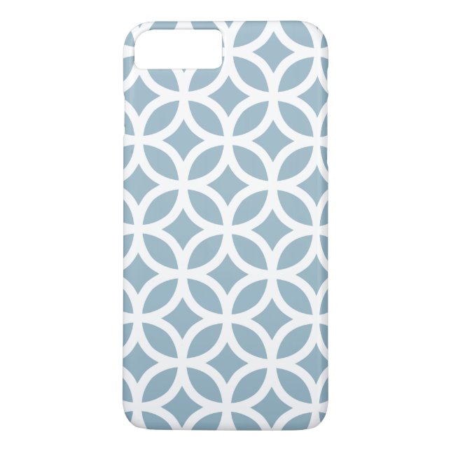 iPhone 7 Plus Case - Aquamarine Blue Geometric (Back)