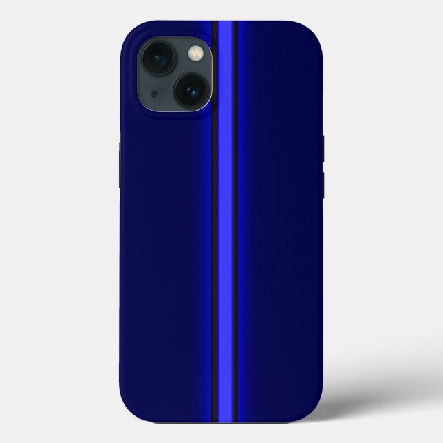 iPhone 7 Police coque Ligne Bleue Mince (Verso)