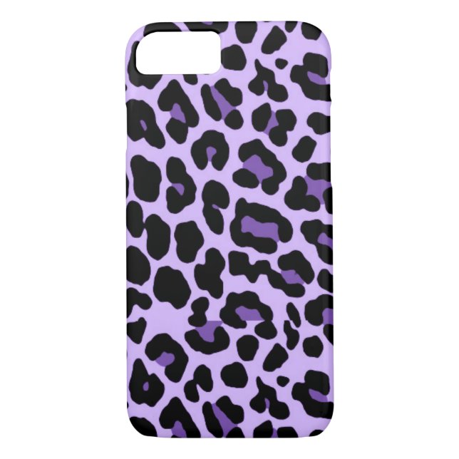 iPhone 7 Purple Cheetah Print Case (Back)