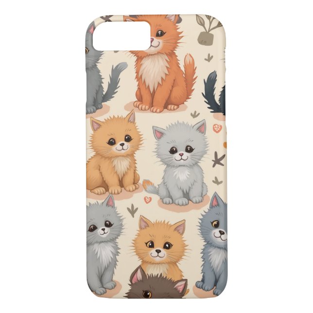 iPhone 8/7 Coque Cute kitten motif Téléphone Case (Dos)