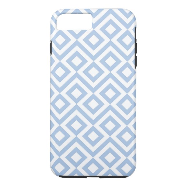 iPhone 8/7 Plus Coque bleu clair et blanc Meander (Dos)