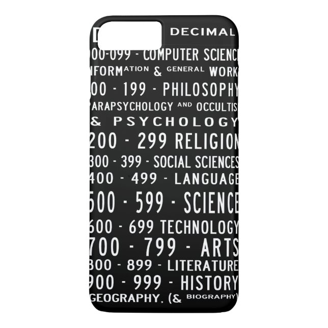 iPhone 8 Plus/7 Plus Dewey décimal Busroll Coque (Dos)