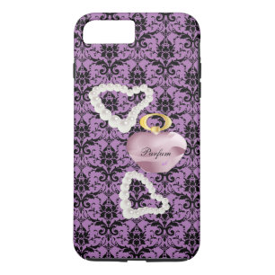 iPhone 8 Plus/7 Plus Parfum&Pearls Purple Damask iPhone7Plus Coque dur