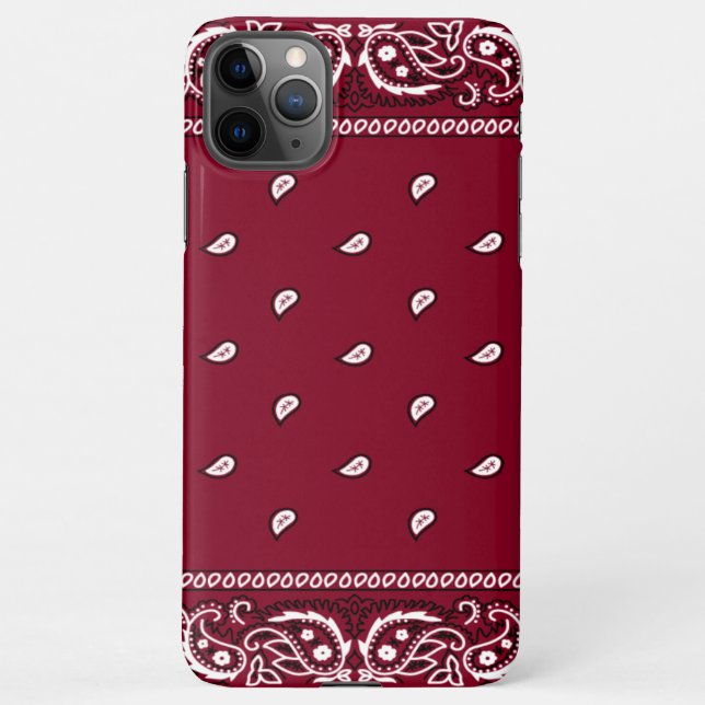 iPhone Bandana Burgundy Phone Case (Back)