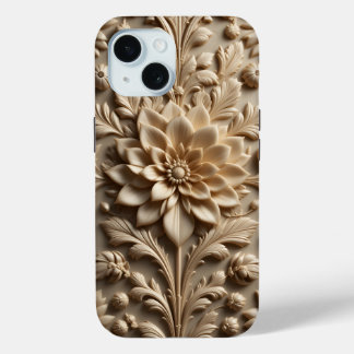 Iphone beige Relief Bloom / coque ipad