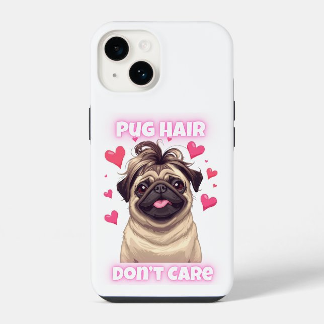 iPhone Carlin Cheveux Don’t care - Drôle Carlin coque iph (Verso)