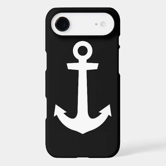 IPhone case anchor black (Back)
