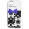 iPhone Case Blue Bow Monogrammed