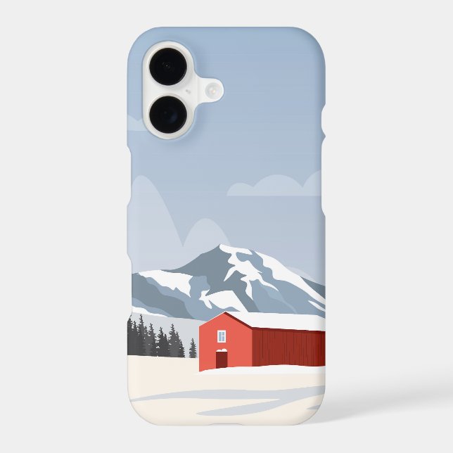 iPhone case design: Sweden, winter landscape. (Back)