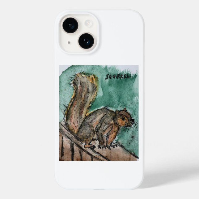 iPhone case featuring an image of a squirrel  (Back)