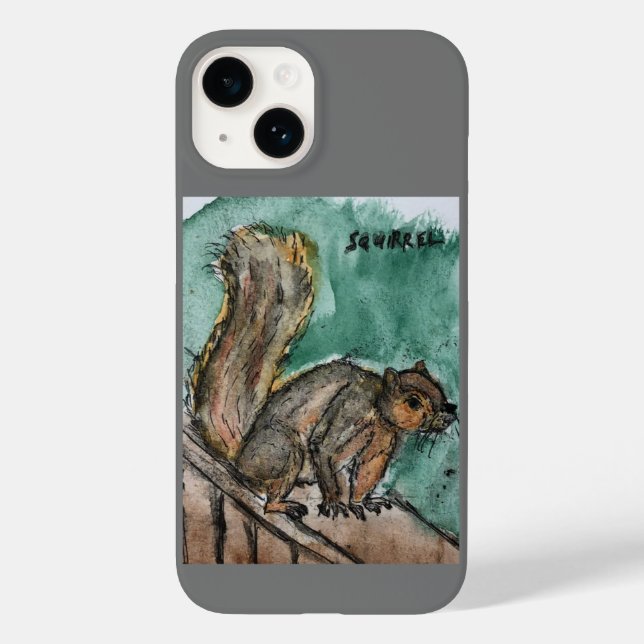 iPhone case featuring an image of a squirrel  (Back)