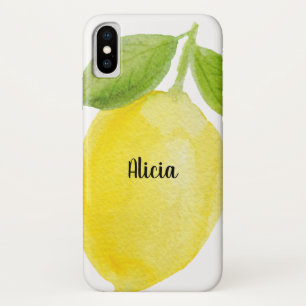 Iphone Case Lemon Watercolor design