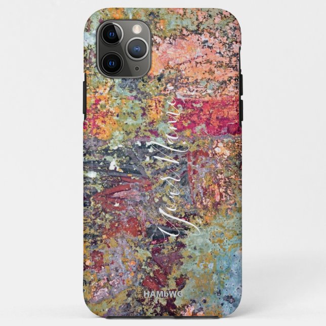 iPhone Case Paint Splatter Look peach HAMbWG (Back)