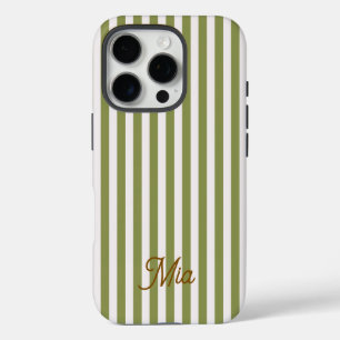 iPhone Case Personalized Striped Custom Name