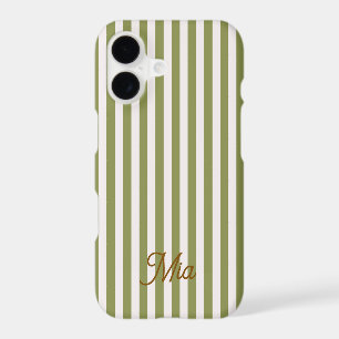 iPhone Case Personalized Striped Custom Name