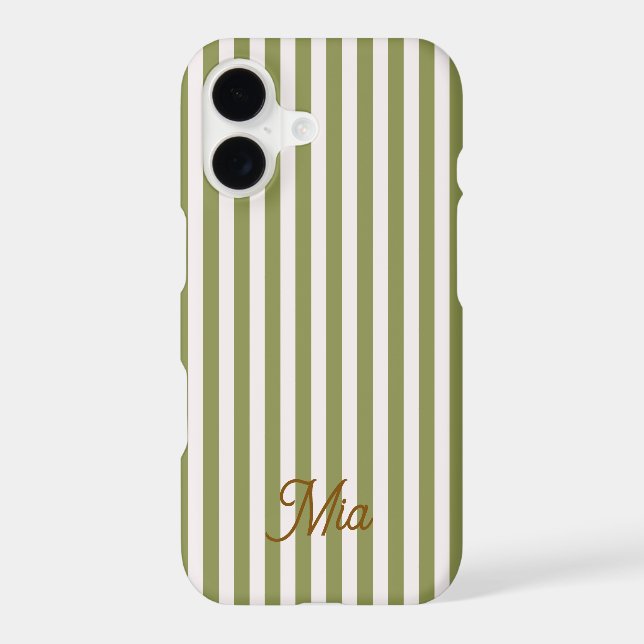 iPhone Case Personalized Striped Custom Name (Back)