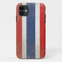 iPhone Case with Distressed Thailand Flag