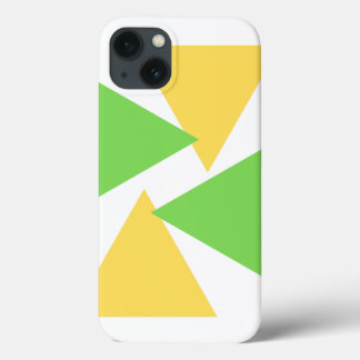 iPhone case yellow green triangle 