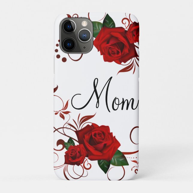 IPhone Cases Red Rose Mom (Back)