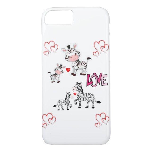IPhone Cases Valentine's Day Zebra (Back)