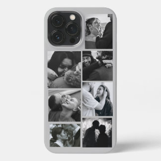 Etui iPhone 13 Pro Max Collage de photos personnalisées 7 sur Coque gris