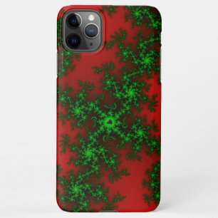 iPhone 11Pro Max coque à la mode dans le style fractal rouge et ve