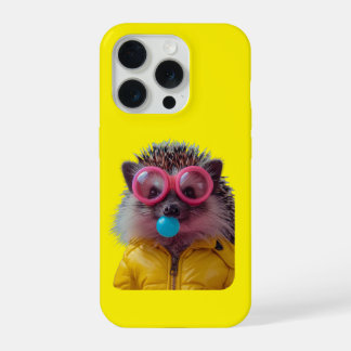 Coque de téléphone Hérisson Bubble Gum Mignon Jaun