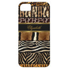 iPhone Elegant Gold Mixed Animal Print