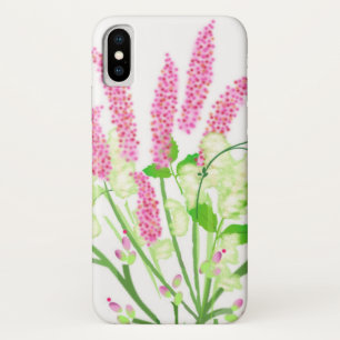 iPhone Fleur sauvage rose et vert / coque ipad