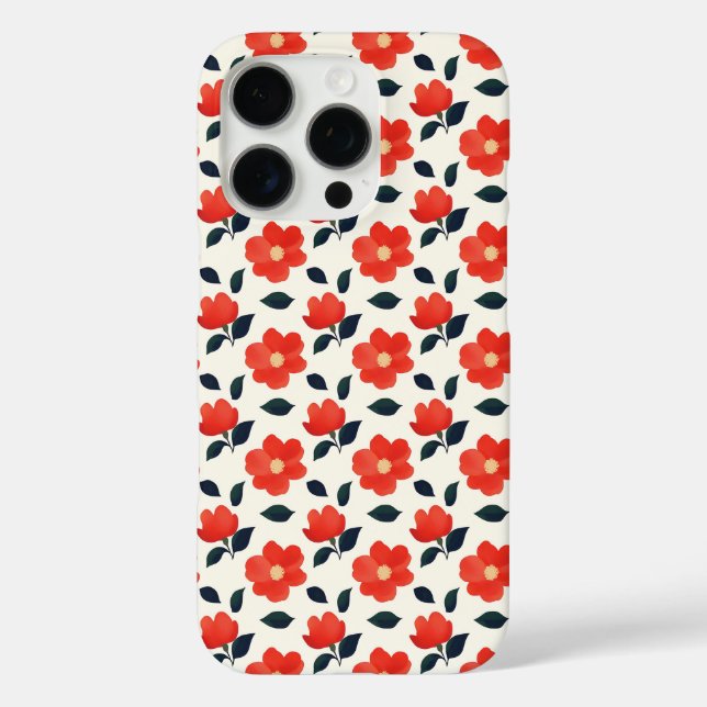 iphone floral pattern phone case (Back)