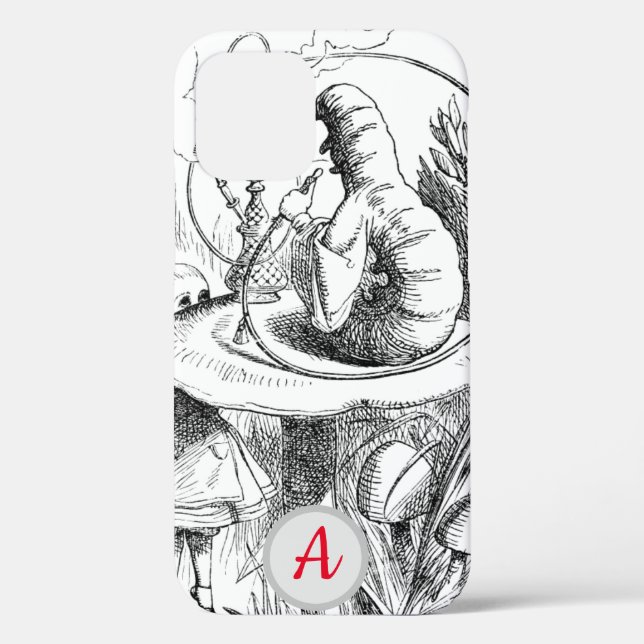 IPHONE INITIAL 12 COQUE Hookah-Fumer la chenille (Verso)