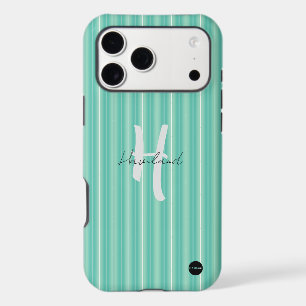 iPhone / iPad case Aqua Green Stripe