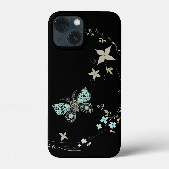 iPhone / iPad case Black Velvet Moth (Back)